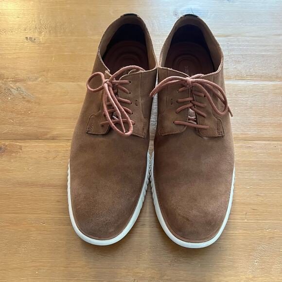 Cole Haan 2.ZERØGRAND Oxford Men’s Size 13M Brown Suede Leather Dress Shoes - Picture 2 of 7
